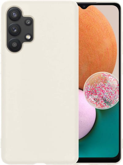 Hoesje - Geschikt voor Samsung Galaxy A13 4G - Sterk & Shockproof - Hoes Cover - Siliconen Case - Telefoonhoesjes - Wit