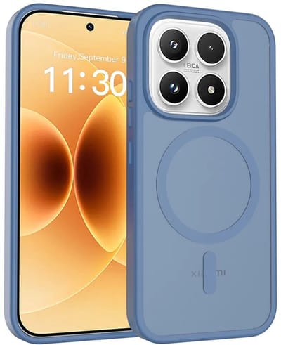 Hoesje voor Xiaomi 17 – Hybrid Back Cover - Compatible met MagSafe – Schokabsorberend TPU & Hard PC – Matte Semi Transparante Beschermhoes Blauw