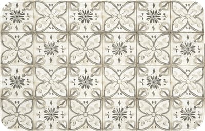 Badmat 80x50 cm - Antislip - Antiek - Tegel - Beige - Badmatten voor badkamer - Badkamermat - Douchemat - Badkamer mat