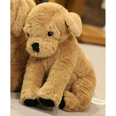 Super Zacht Levensechte Labrador Pluche Speelgoed Gevulde Golden Retriever Pop voor Kinderen en Huisdieren brown