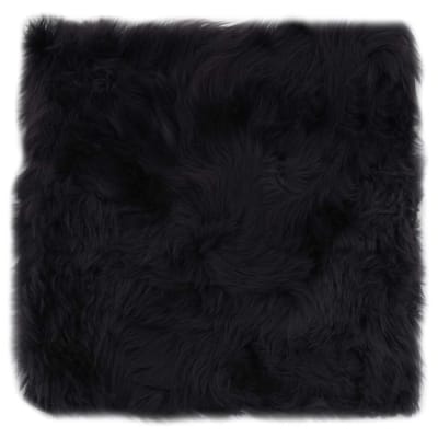 vidaXL - Stoelkussens - 2 - st - 40x40 - cm - echt - schapenvacht - donkergrijs