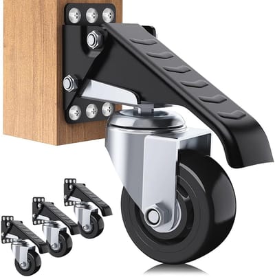 Werkbankwieltjes met intrekbare wielen - 420 kg Heavy Duty, 7,5 cm zwenkwielen, stalen constructie voor werkbanken