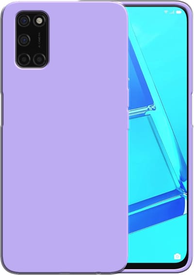 Smartphonica Siliconen hoesje voor OPPO A52 case met zachte binnenkant - Paars geschikt voor Oppo A52