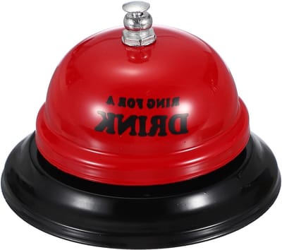 Service Bel - Oproep Bel - Aandacht Trekken - Luid Scherpe Ring - 8.4 cm - Helder Rood