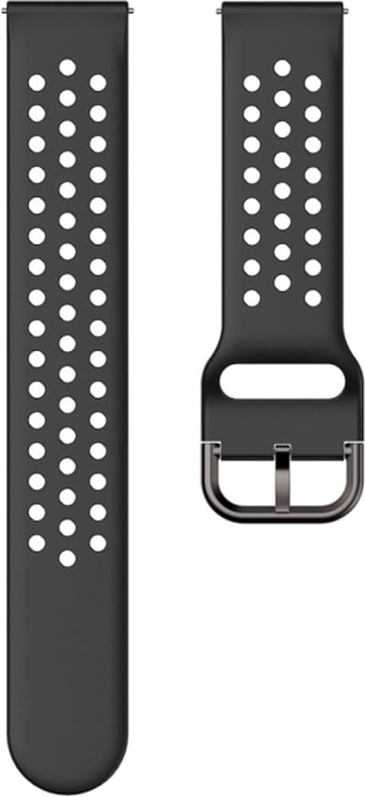 Siliconen bandje - geschikt voor Huawei Watch GT Runner 2 / GT 2(e) 46 mm / GT 3 / 4 / 5 (Pro) 46 mm / Watch 3 (Pro) / Watch 4 (Pro) / GT 6 (PRO) 46mm - zwart