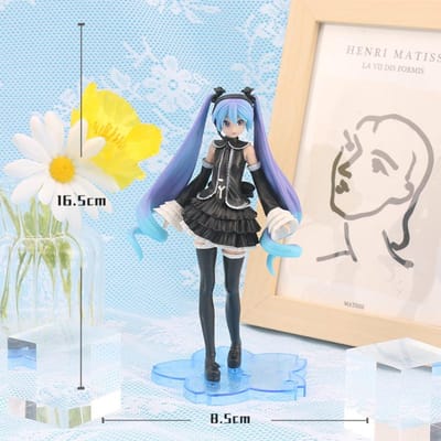 Nieuwe Anime Hatsune Miku Actiefiguur Miku Kawaii Collectie Model Roze Sakura kawaiii Pop Verzamelbaar Model Speelgoed Taart Decoratie gray