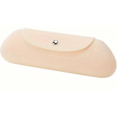 1 stuks Draagbare Siliconen Make-up Handtas, Stofdichte Make-up Tool Opbergtas, Reizen Make-up Kwasten Opberg Artefact beige