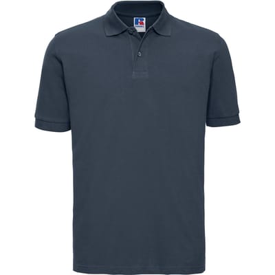 Russell Heren Klassiek Piqué Katoenen Polo Shirt (Franse marine)