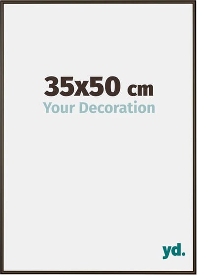Your Decoration - Fotolijst 35x50 cm - Aluminium - Walnoot Structuur - New York