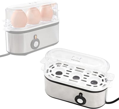 CLVP® Eierkoker met Timer - Geschikt voor 3 Eieren - Zilver