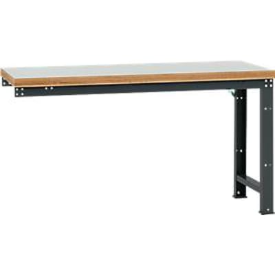 Manuflex aanbouw-werkbank Profi standaard, tafelblad kunststof, 1750 x 700 mm, antraciet