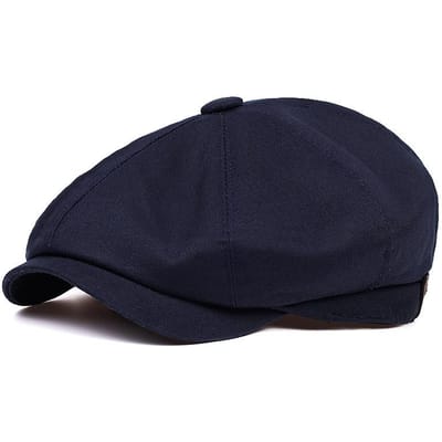 Heren Retro Newsboy Petten Gestikte Baret Pet Herfst Winter Vintage Schilders Achthoekige Petten Gorras One Size black