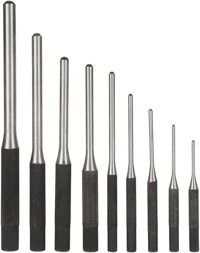 Professionele Roll Pin Punch Set van 9 Stukken - Duurzaam Staal Gereedschap voor Mechanica en Precisiewerk