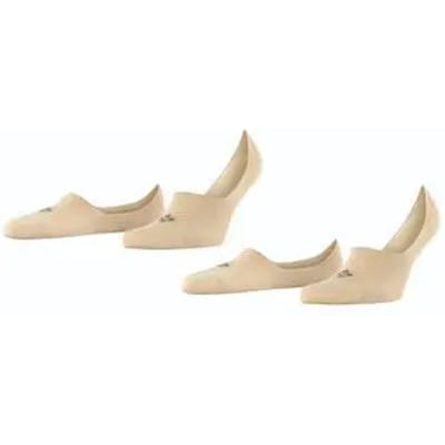 Burlington Everyday 2-Pack onzichtbar eenkleurig katoen multipack footies heren beige - maat 41-42