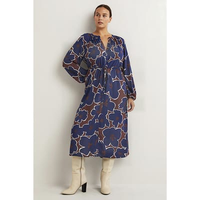 Boden Tie Waist Detail Midi Dress Nvy Maat: 8P | Blousejurken Outlet | Dames