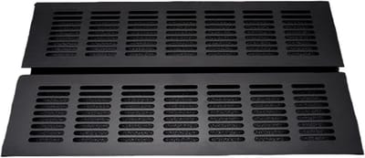 Ventilatierooster Rechthoekig - Luchtgitter - Verbeterde Luchtcirculatie - Stijlvol Aluminium Design - 80 x 450 mm - Zwart