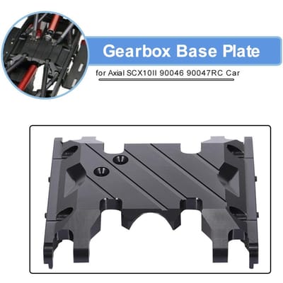 Plaque de base de boîte de vitesses pour chenille Axial SCX10II 90046 90047 RC, plaque de transmission en métal, plinthe, accessoires de voiture RC noir