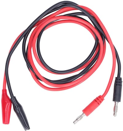 Meetsnoeren Set - Testkabels Krokodillenklem - Elektrisch Testen - Flexibele Siliconen Isolatie - 104 cm - Zwart