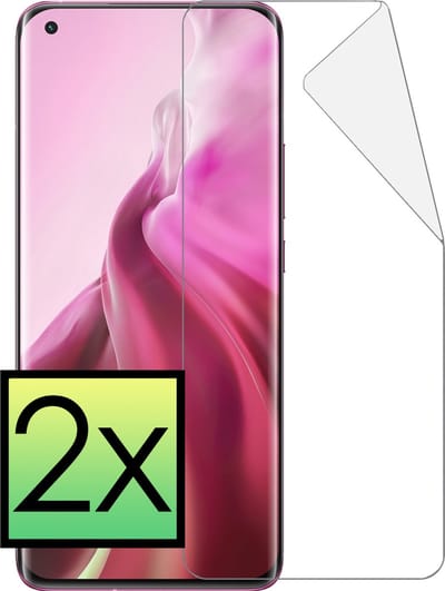 Screenprotector - 2 Stuks - Folie - Geschikt voor Xiaomi Mi 11 - Ultra Clear - Bescherm Folie - Soft TPU Touch - Screen Protector - Telefoon Cover