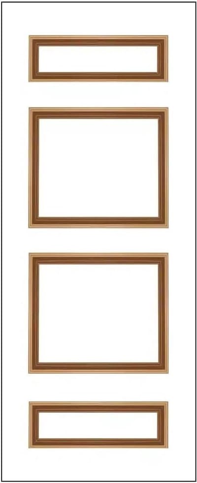 Deurlijstset Hout - Lijstwerk Deur - Deur Aankleden - Voorgesneden - 50 x 60 cm - Bruin