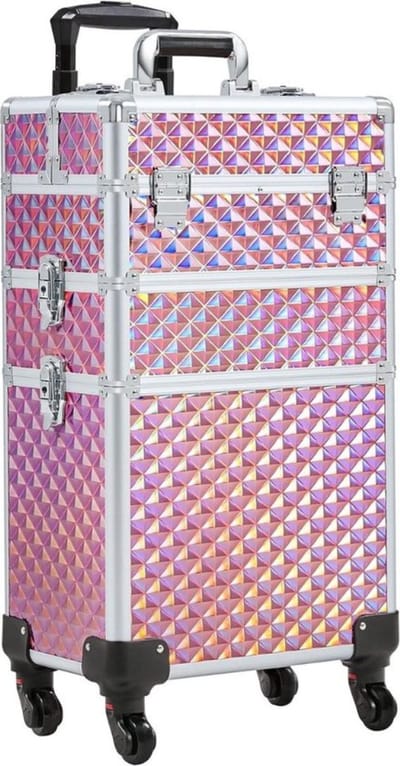 Luxe Kapperstrolley – Kapperkoffer – Mobiele Koffer voor Kappers – Beauty Koffer – Pedicure – Nagelstyliste – Stijlvol Design – Roze