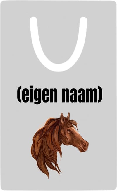 Hacebo® - paardenkop met eigen naam metalen boekenlegger - Paarden - paarden liefhebbers - iemand die houdt van paarden - verjaardag - cadeau - kado Bladwijzer boekenleggers - 7.6 cm x 5cm