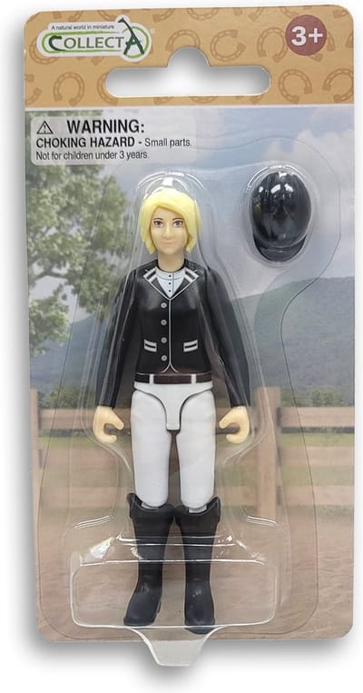 COLLECTA Figurine Set - Toernooi Ruiter Met Ruiterhelm - Paarden - Handgeschilderd - Miniatuur