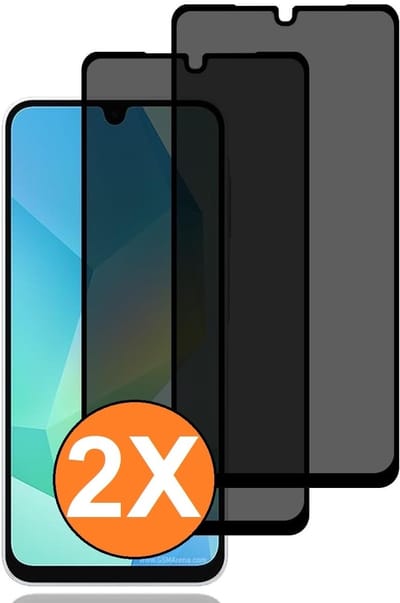 Geschikt voor Samsung Galaxy A07 screenprotector Privacy - 2 Stuks - Full screen protector tempered glass - gehard glas voor Geschikt voor Samsung A07
