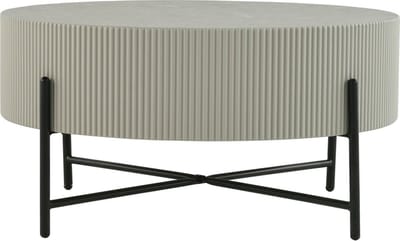 Salontafel Milo Grijs Ø80cm - Giga Meubel