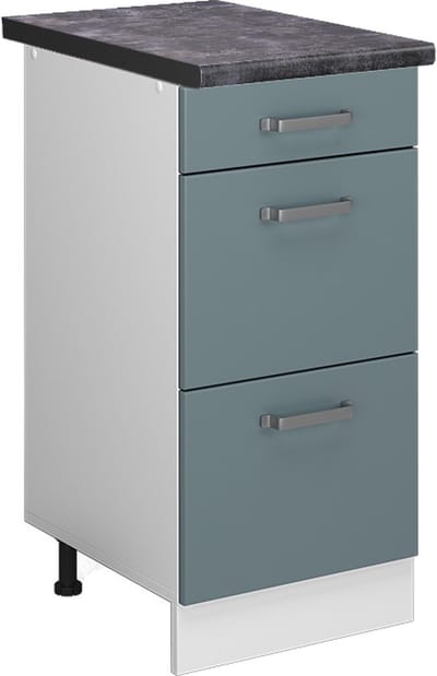 Vicco R-Line Keukenonderkast – 40 cm met laden, WB Antraciet Blauw-grijs