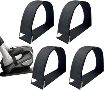 Ellipse Pedaalbanden - Fietstrainer Riemen - Indoor Fietsen - Anti-slip Structuur - 163 g - Zwart