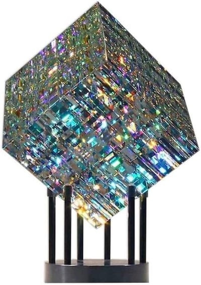 Glazen Beeldje - Kristallen Kunst - Huis Decoratie - Handgemaakte Kwaliteit - 6x6x6 cm - Blauw