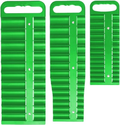 Dopsleutel Organizer - Gereedschap Houder - Werkplaats Organisatie - Sterke Magneetstrip - 3 Delig - Groen