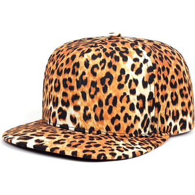 Chapeau plat à la mode et créatif avec motif imprimé Chapeau Pop Urbain Skateboard Hip Hop Chapeau de soleil Casquette de baseball beige