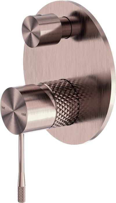 Owen & Finch Mengkraan met Omstel en Achterplaat Geborsteld Satijn Brons PVD – Messing – Diamantkarteling