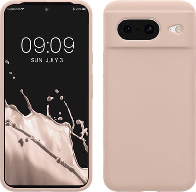 kwmobile telefoonhoesje geschikt voor Google Pixel 8 - Hoesje met siliconen coating - Smartphone case in kokosmelk