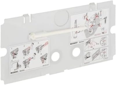 Toiletonderdeel - Spoelbakonderdeel - Toilet reparatie - Robuust metaal - 8 cm - Zinkkleurig