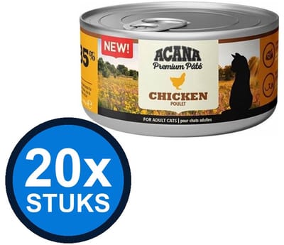 20x Acana - Premium Pate Cat Chicken - Kattenvoer Natvoer - 85 g