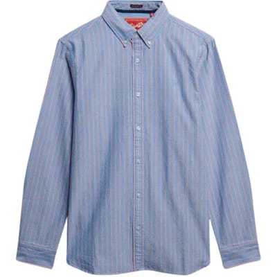 Superdry - Klassiek Oxford Overhemd met Lange Mouwen - Heren - Lange mouwen shirts