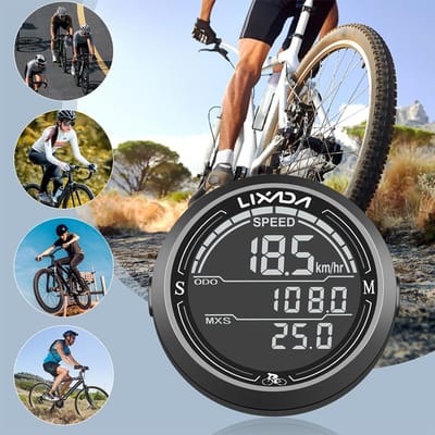 Bekabelde fietssnelheidsmeter Waterdichte ronde fietscomputer Achtergrondverlichting Fietskilometerteller Black Screen