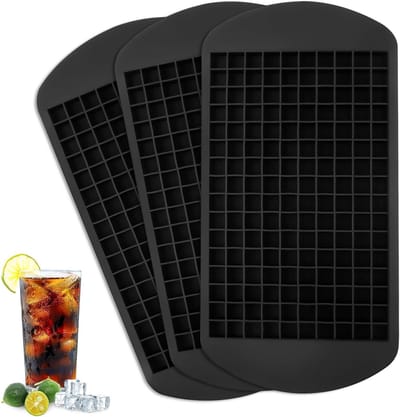 Set van 3 Herbruikbare Mini IJsblokjesvormen, 160 Kleine IJsblokjes, Ideaal voor Keuken en Bar, Perfect voor Milk Tea en Cocktails, 24 x 12 cm