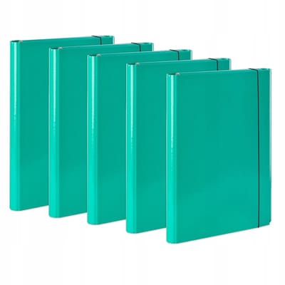 5x Map A4 met Elastiek - Stevig Karton, 40mm Rugbreedte