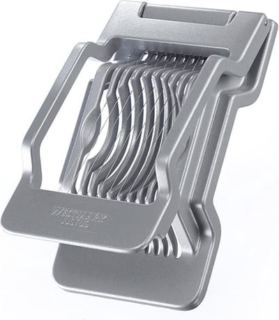 Westmark Eisnijder voor ronde en ovale plakjes, individueel gespannen roestvrijstalen snijdraden, aluminium/roestvrij staal, Justus, grijs, 10402260