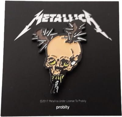 Emaille Pin Badge - Skull Pin - Decoratie Accessoire - Officiële Band Merchandise - Zwart