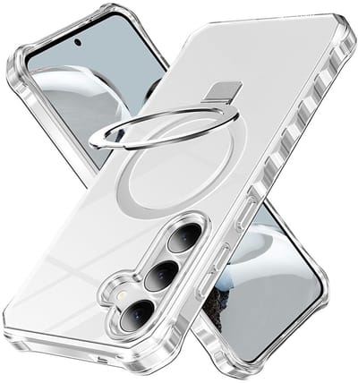Coverup Hoesje - Geschikt voor Samsung Galaxy S26 Hoesje - Coverup ShockProof TPU Back Cover met MagSafe Compatible Ring Kickstand - Transparant