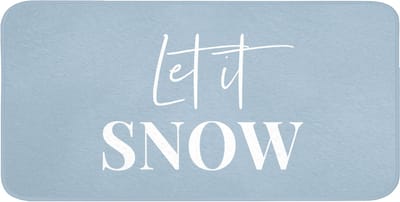 WC mat 120x60 cm - Antislip - Sneeuw - Winter - Blauw - Let it snow - Toiletmat - Vloermat - Douchemat - Toilet tapijt - Toiletmatten