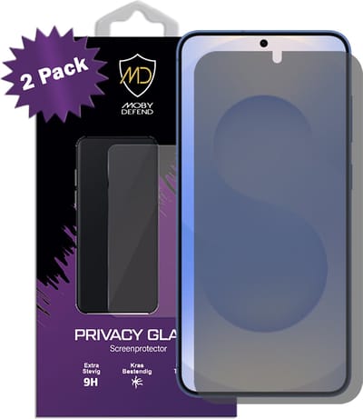 2-Pack MobyDefend Screenprotectors - Geschikt voor Samsung Galaxy S25 Plus (S25+) - HD Privacy Glass Screensavers