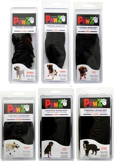 Buster Pawz - Dog shoe S 6.4 cm black 12 pcs - (278095)