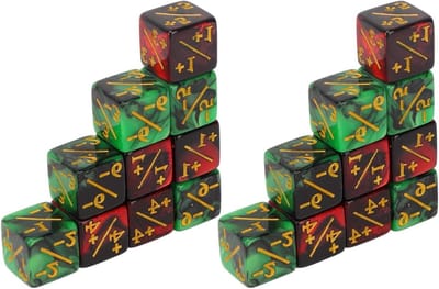 Wiskunde Dobbelstenen - Reken Dobbelstenen - Educatief Spel - Duidelijke Cijfers - 20 Stuks - Twee Kleuren