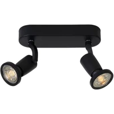 Lucide Opbouwspot Jaster-led - Zwart - 6cm - 2xgu10
